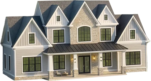Stick-built house